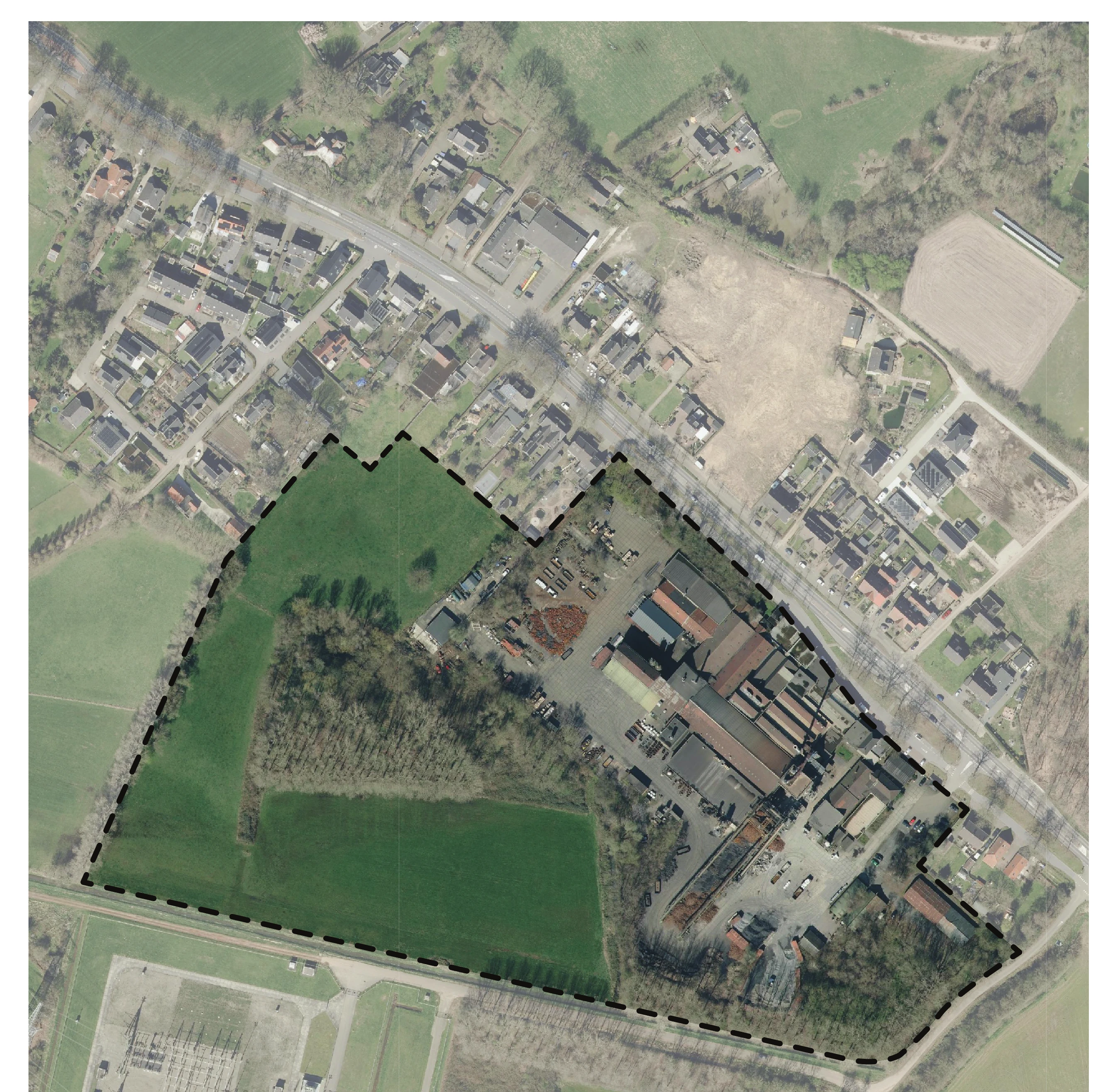 Luchtfoto plangebied Vulcanus Langerak